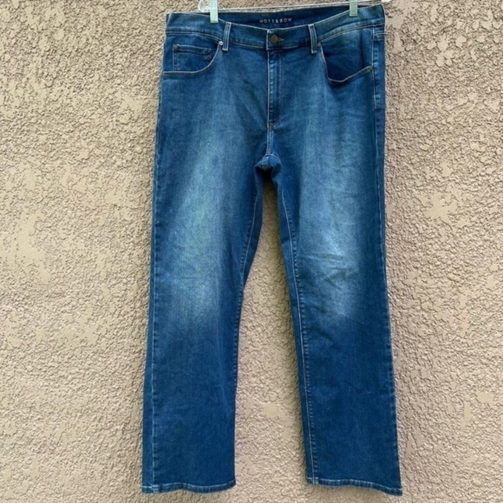 Mott & Bow Mens Jeans 38x32 Straight Leg Blue Contemporary Work‎ Casual